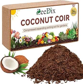 Amazon.com : ZeeDix Compressed Coco Coir Brick for Plants, Premium